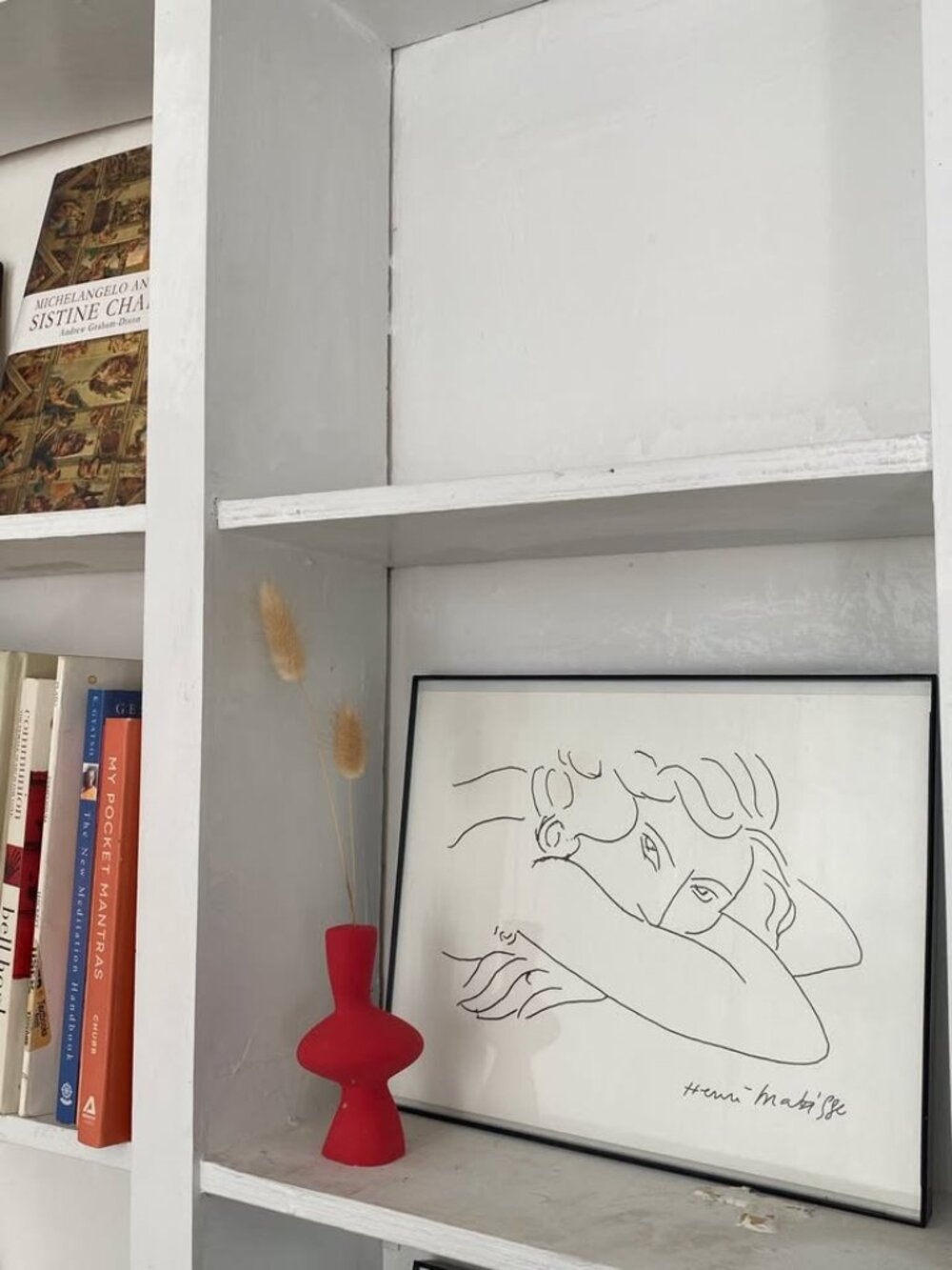Small Minimalist Framed French Art Print of Woman by Henri Matisse (10 L x 8 H)